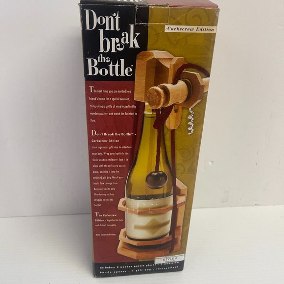 Don't Break the Bottle Corkscrew edition wine bottle puzzle party game- 884 - Picture 1 of 3